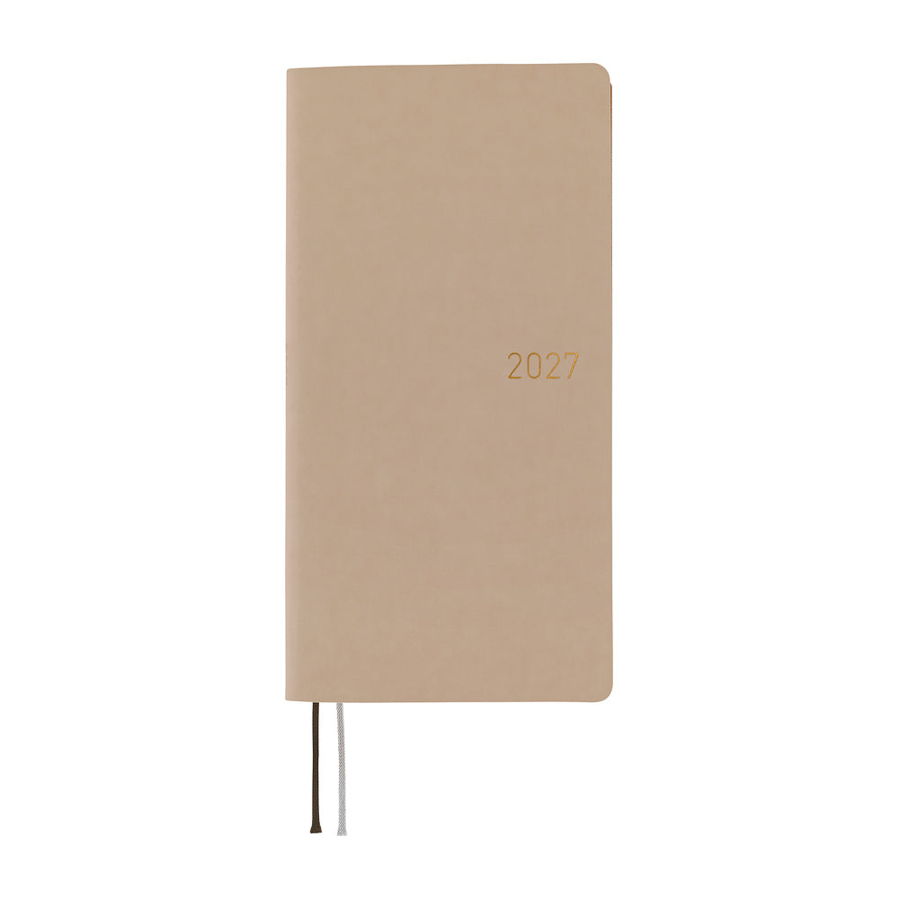 Hobonichi - Agenda Weeks 2027 en inglés | Smooth: Café au Lait