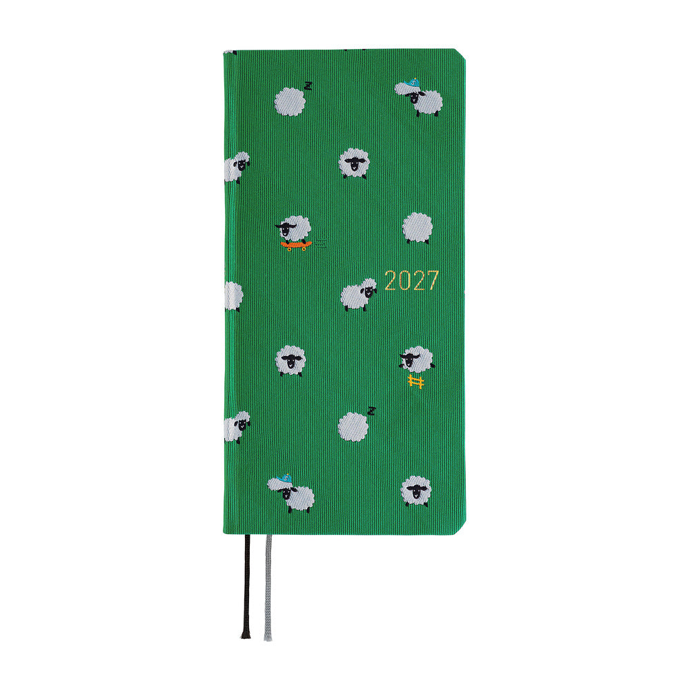 Hobonichi - Agenda Weeks 2027 en inglés | Bow & Tie: Sheep Sheep Sheep