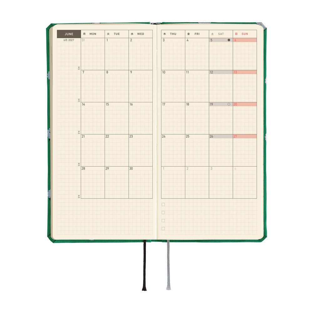 Hobonichi - Agenda Weeks 2027 en inglés | Bow & Tie: Sheep Sheep Sheep · detalle 4
