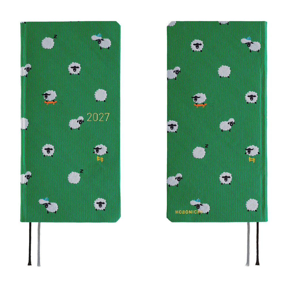 Hobonichi - Agenda Weeks 2027 en inglés | Bow & Tie: Sheep Sheep Sheep · detalle 7