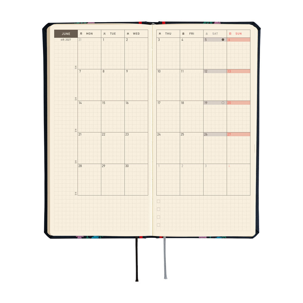 Hobonichi - Agenda Weeks 2027 en inglés | Yoshie Watanabe: Petit Bloom · detalle 4