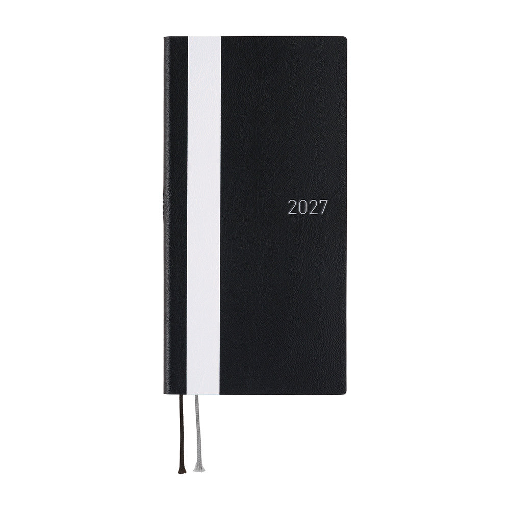Hobonichi - Agenda Weeks 2027 en inglés | White Line: Black