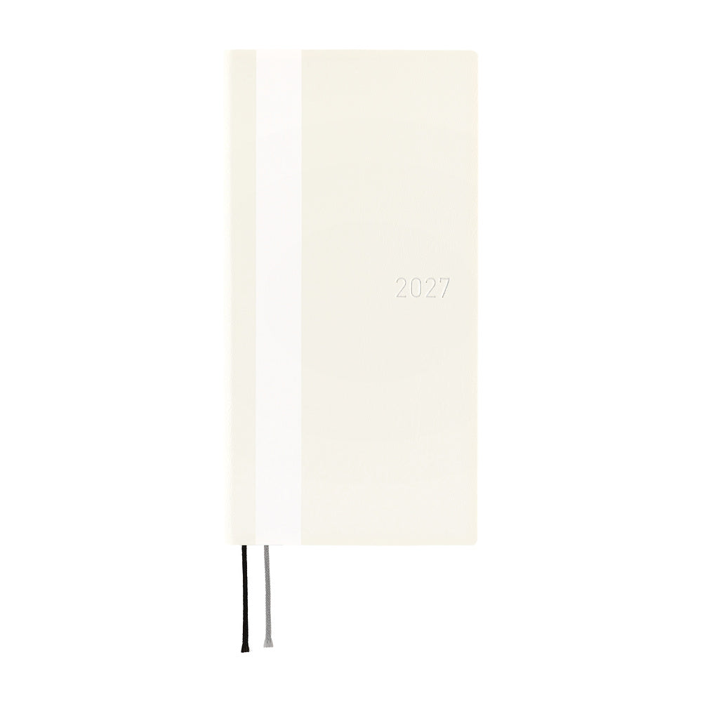Hobonichi - Agenda Weeks 2027 en inglés | White Line: Ivory