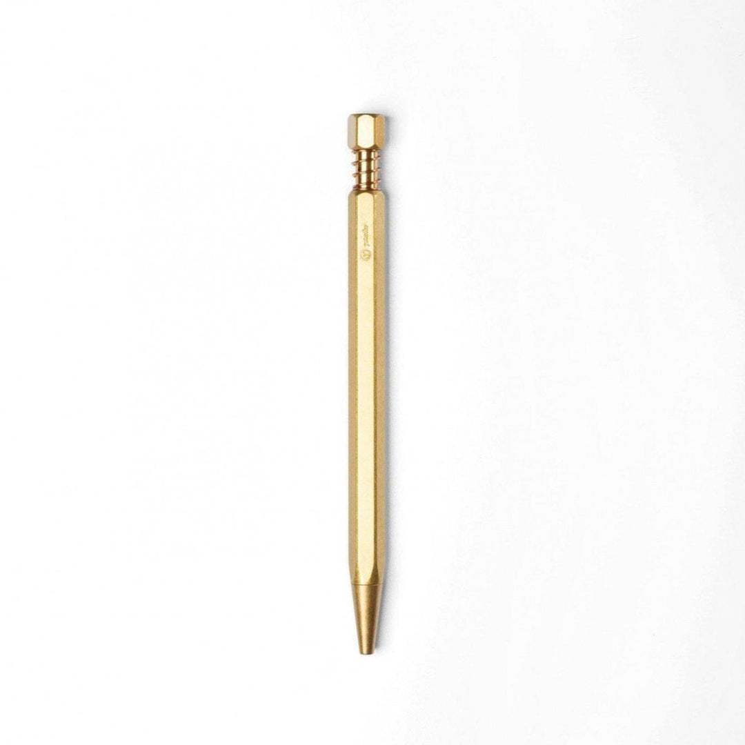 Ystudio- Bolígrafo Classic Revolve Brassing - Ballpoint Pen (Spring) Brass