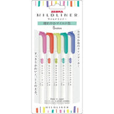 Zebra - Mildliner Pastel | Set de 5 Subrayadores | Sunny