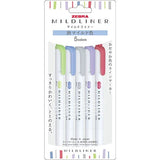 Zebra - Mildliner Pastel | Set de 5 Subrayadores | Soft