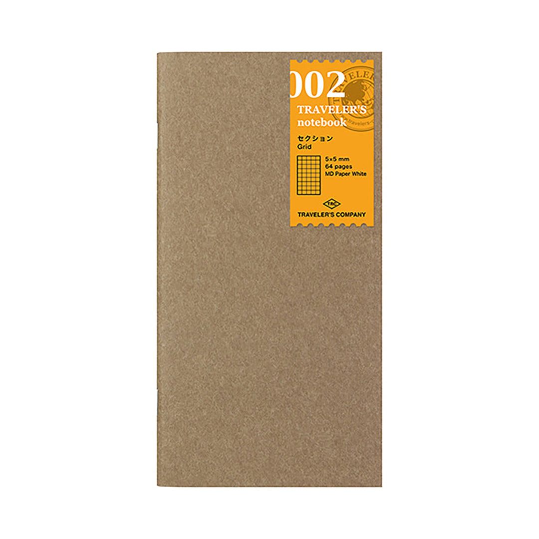 Traveler's Company - TRAVELER'S notebook 002 Grid Notebook | Regular Size | Hojas cuadriculadas