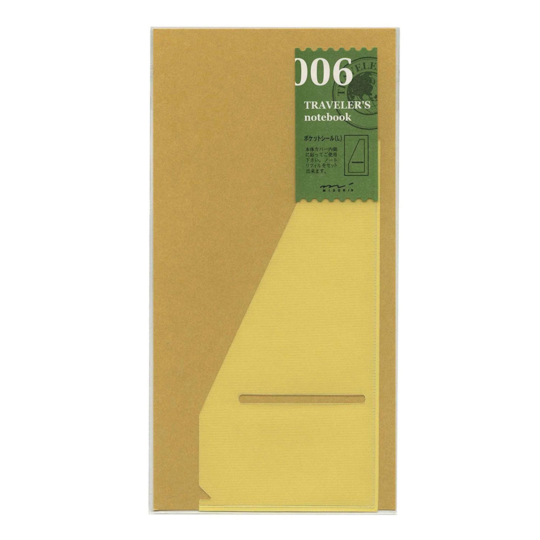 Traveler's Company - TRAVELER'S notebook 006 Pocket Sticker L | Regular Size | Bolsillo Adhesivo
