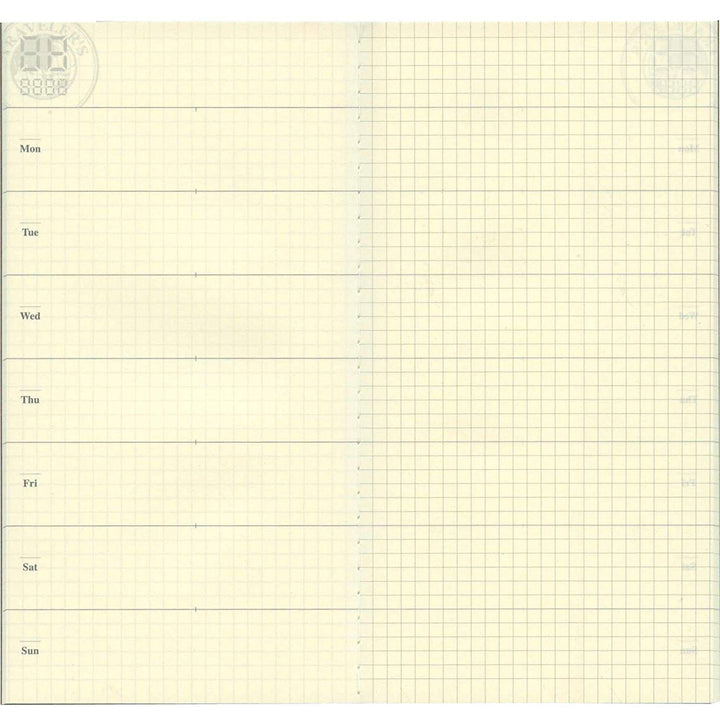 Traveler's Company - TRAVELER'S notebook 019 Free Diary (Weekly + Grid) | Regular Size 