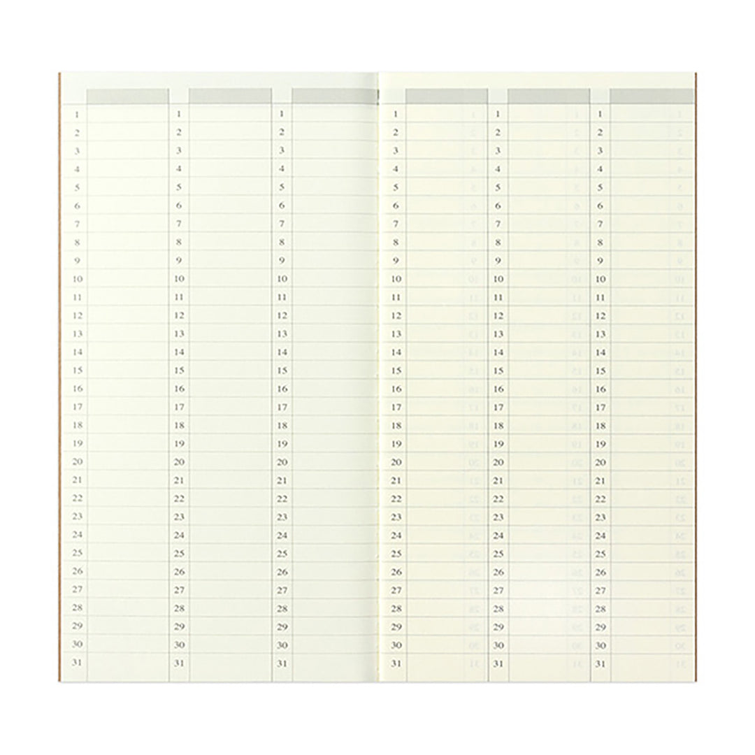 Traveler's Company - TRAVELER'S notebook 018 Free Diary (Weekly Vertical) | Regular Size | Planificador Semanal Vertical
