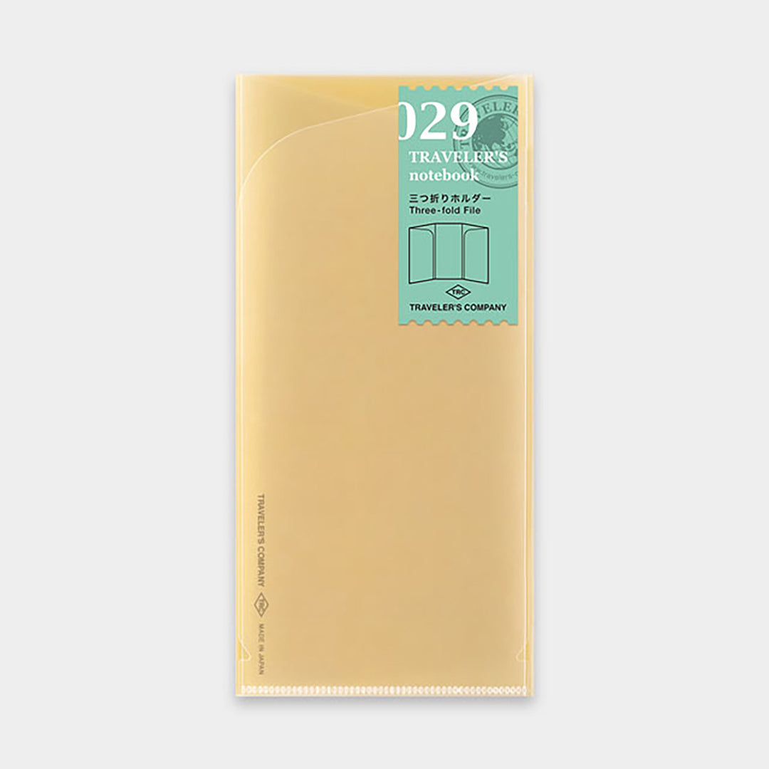 Traveler's Company - TRAVELER'S notebook 029 Three-fold File | Regular Size | Bolsillo A4