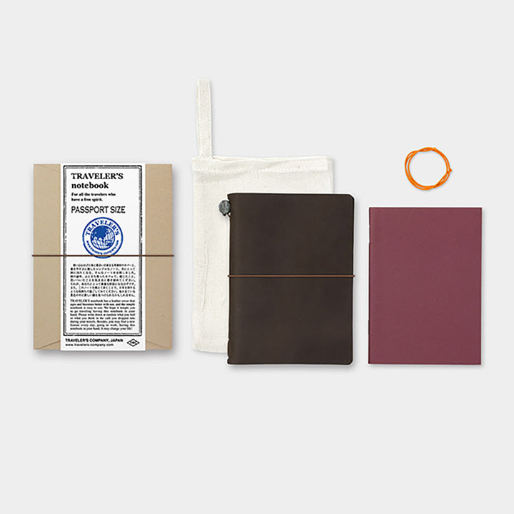 Traveler's Company - TRAVELER'S notebook Brown | Passport Size