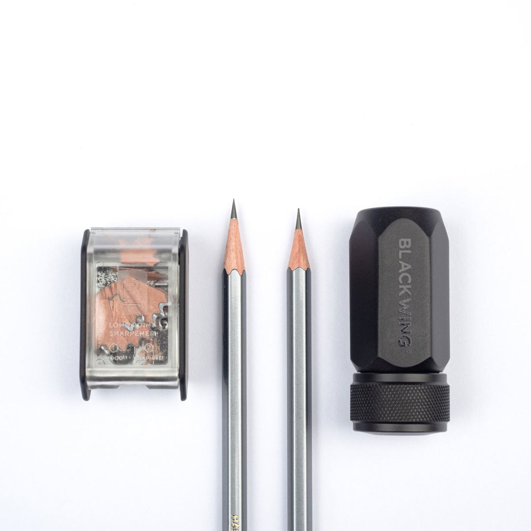 Blackwing - One Step Long Point Pencil Sharpener | Black | Metal