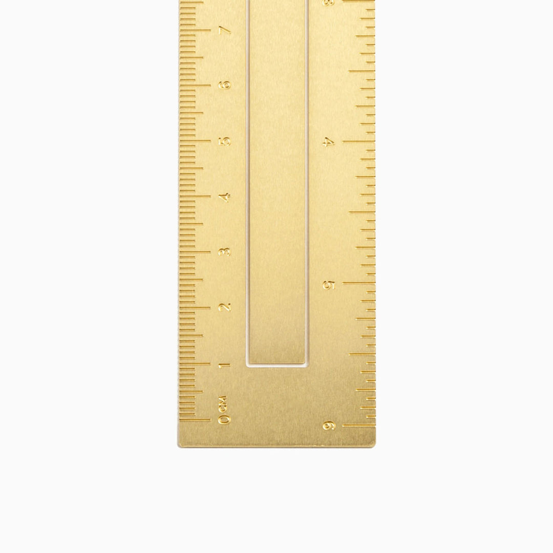 Poketo - Brass Bookmark Ruler - Regla Marcapáginas