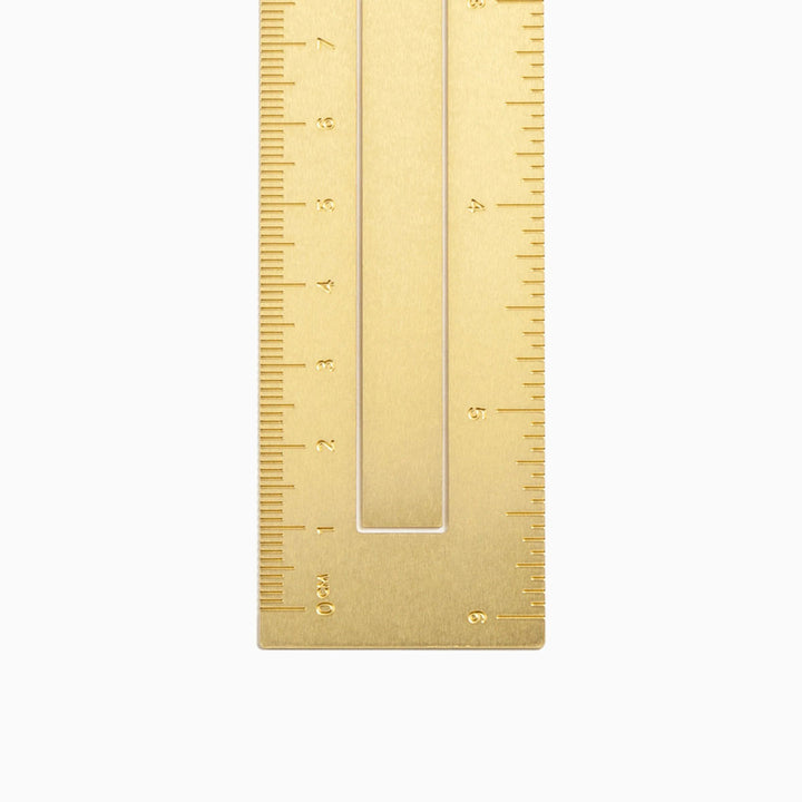 Poketo - Brass Bookmark Ruler - Regla Marcapáginas