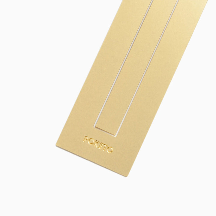 Poketo - Brass Bookmark Ruler - Regla Marcapáginas