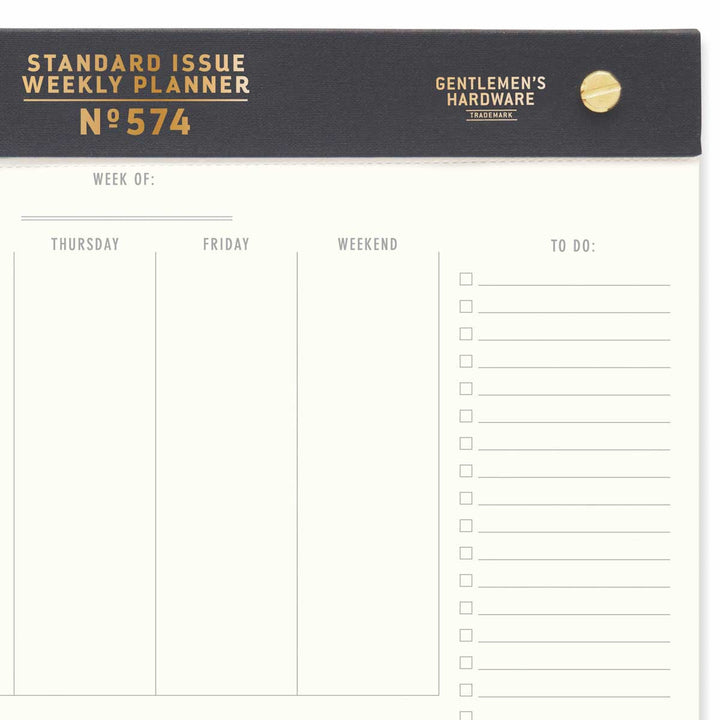 Designworks Ink - Weekly Desk Planner Standard Issue No. 52 | Planificador Semanal