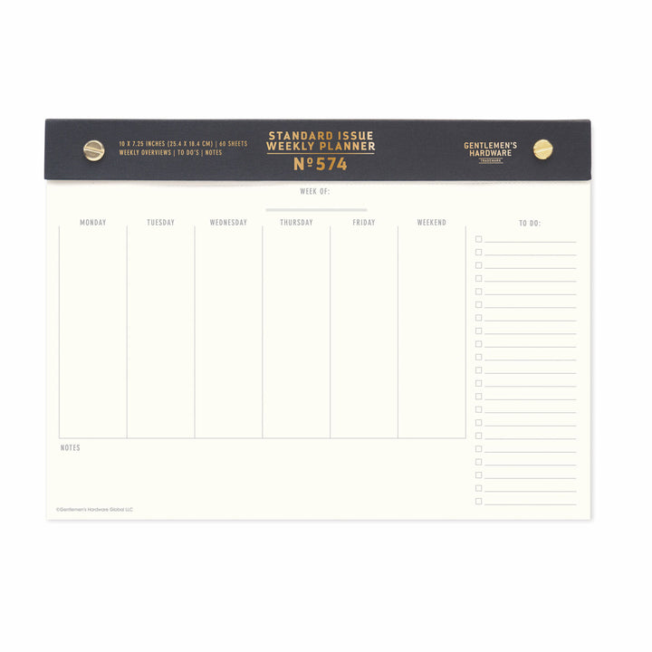 Designworks Ink - Weekly Desk Planner Standard Issue No. 52 | Planificador Semanal