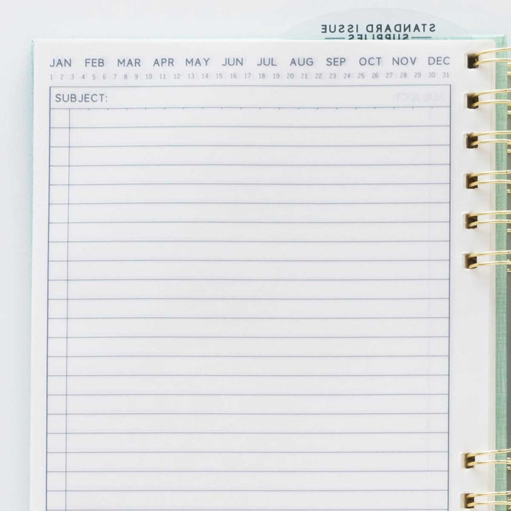 Designworks Ink - Planificador Standard Issue Notebook No.12 | green