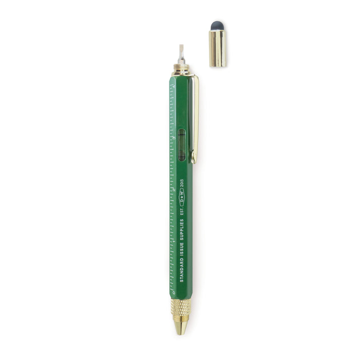 Designworks Ink - Bolígrafo Standard Issue Multi Tool Pen | Green