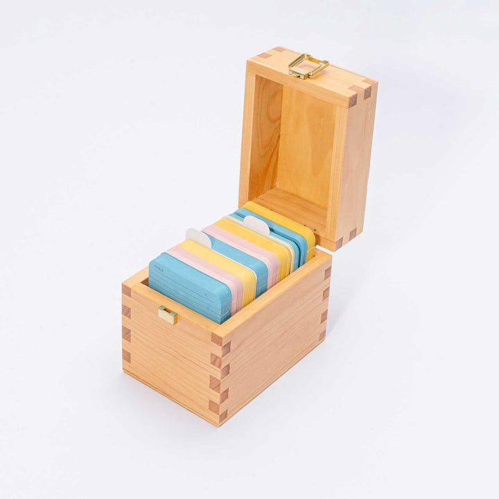 Foglietto - Archivadores para fichas A7 Caja de madera Tesoro