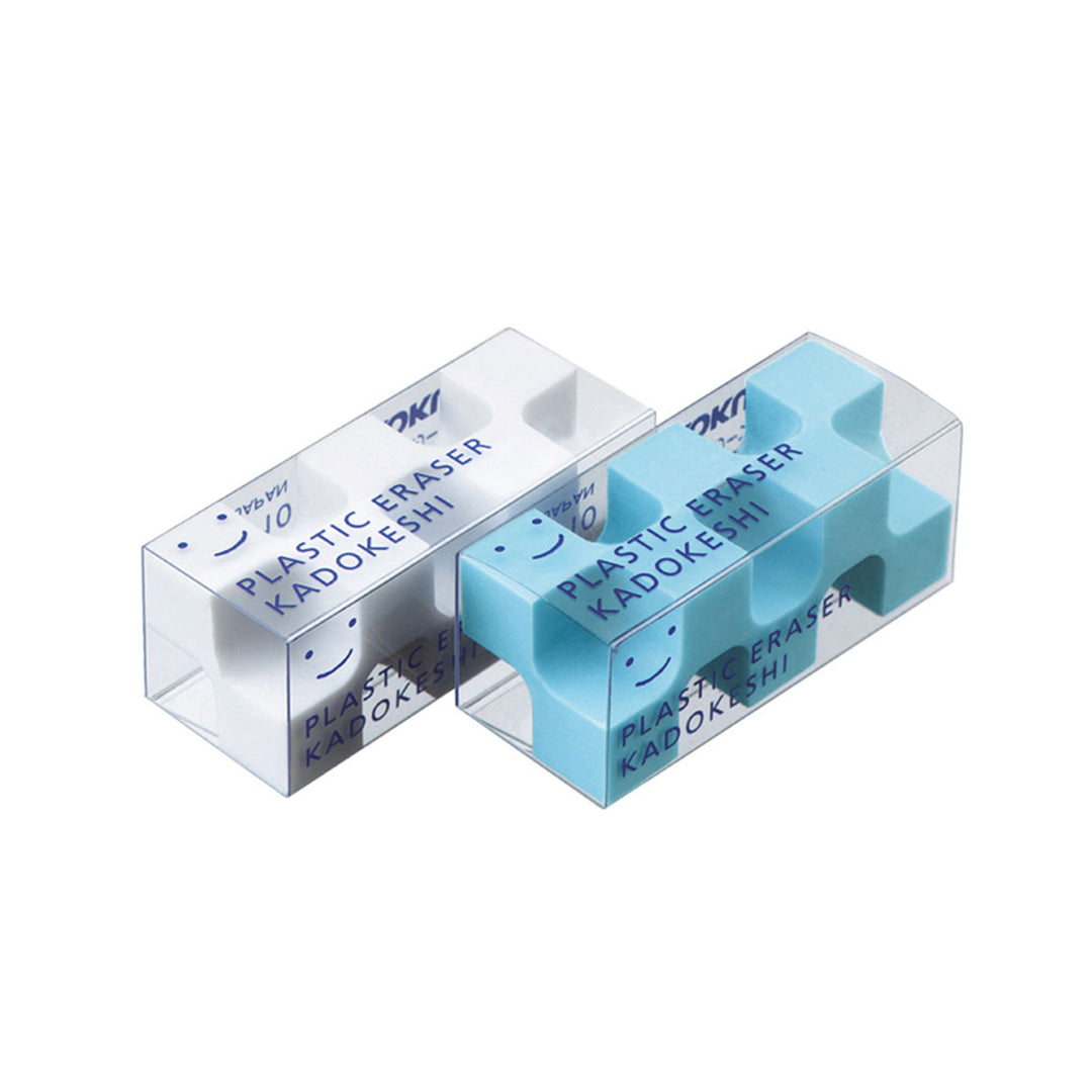 Kokuyo - Mini Kadokeshi Erasers | 2-pack | White and blue