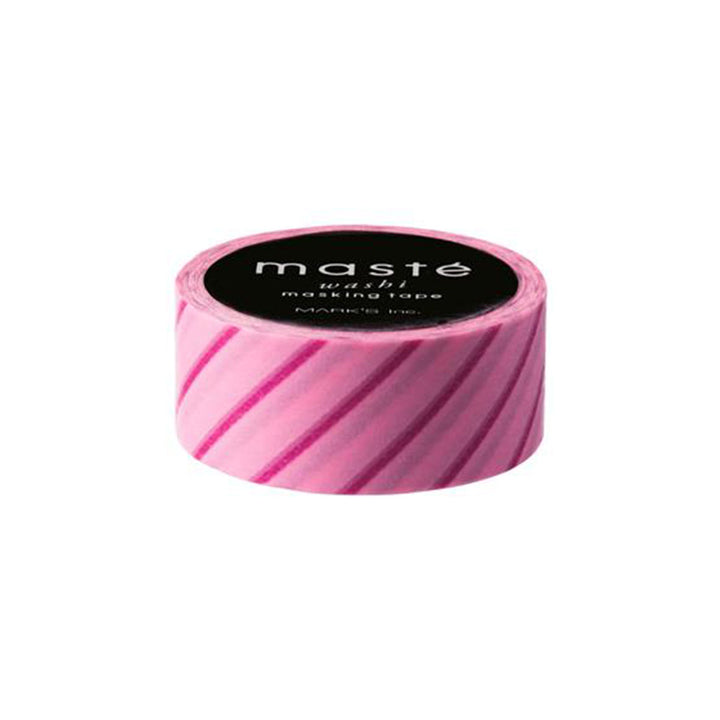 Masté - Washi Tape Stripe Basic Magenta