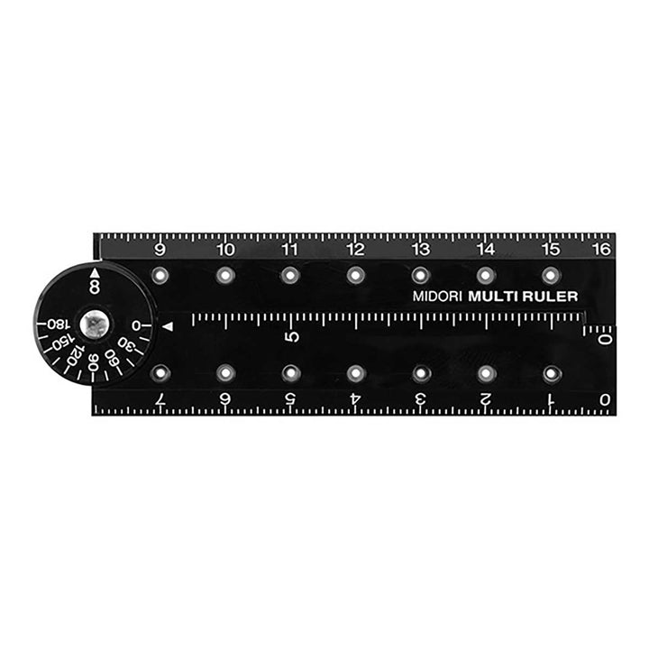 Midori - Regla Multi Ruler 16 cm | Negra