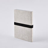 Nuuna - Notebook Voyager  L Cuaderno con elástico Grey | Malla de puntos