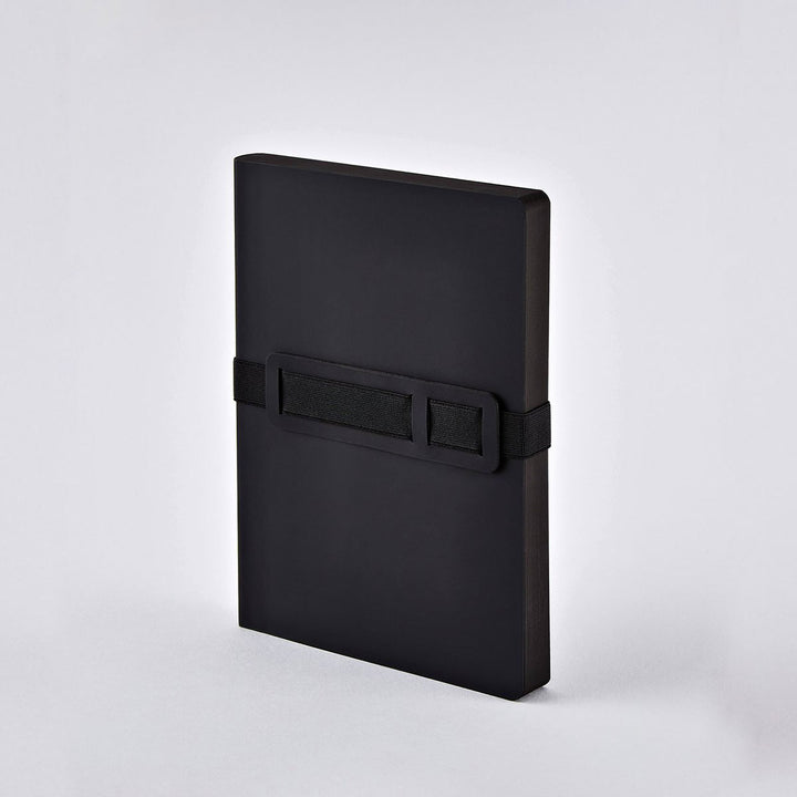 Nuuna - Cuaderno con elástico Voyager Black L | Malla de puntos