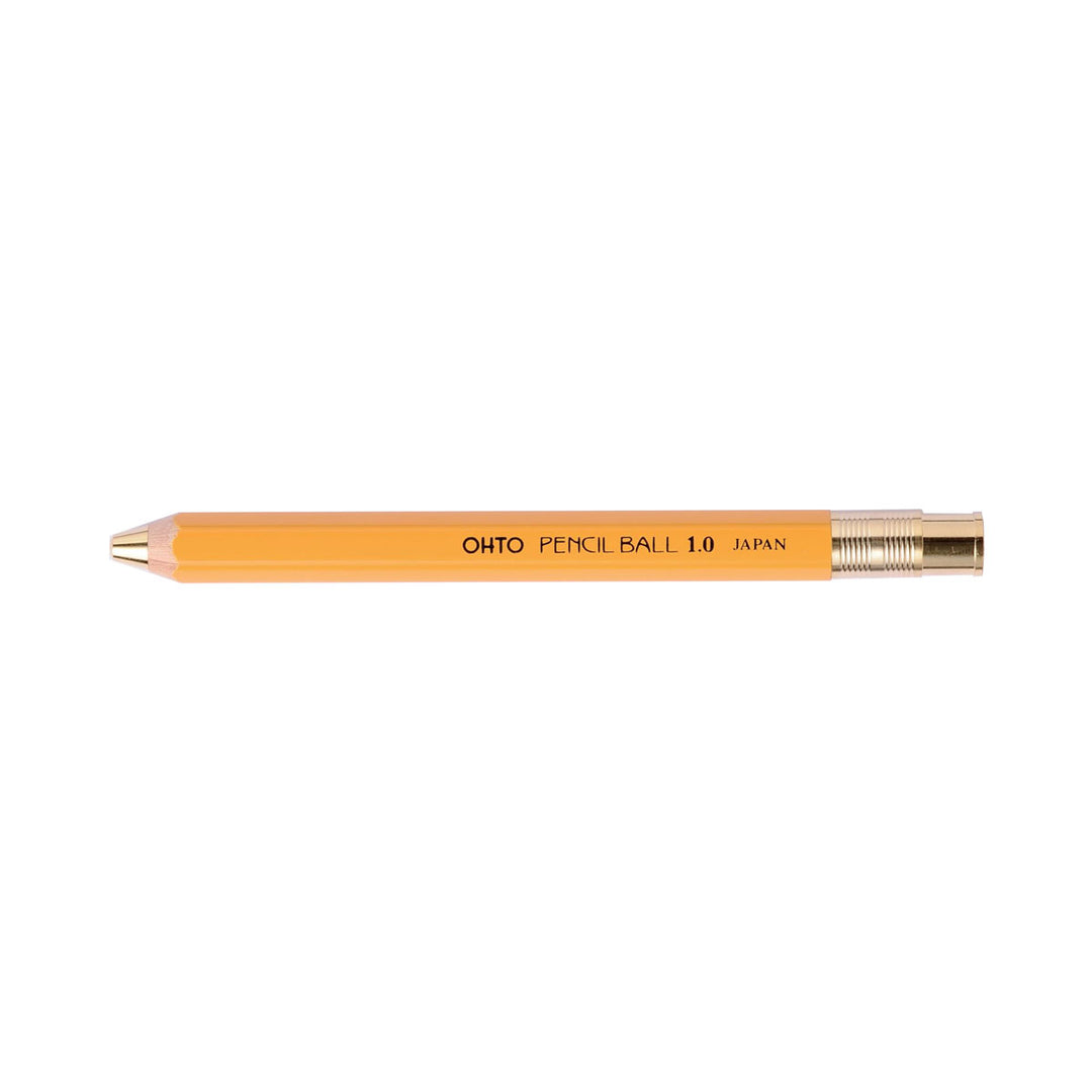 OHTO - Pencil Ball 1.0 Wooden Ballpoint Pen | Yellow 