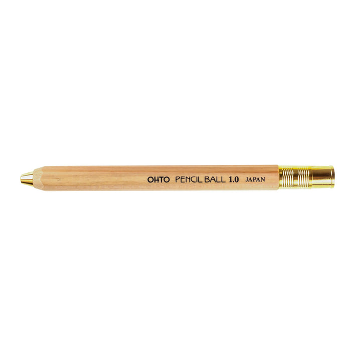 OHTO - Pencil Ball 1.0 Wooden Ballpoint Pen | Natural 