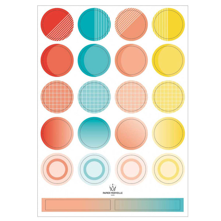 Papier Merveille - Colors Palette Stickers | Be