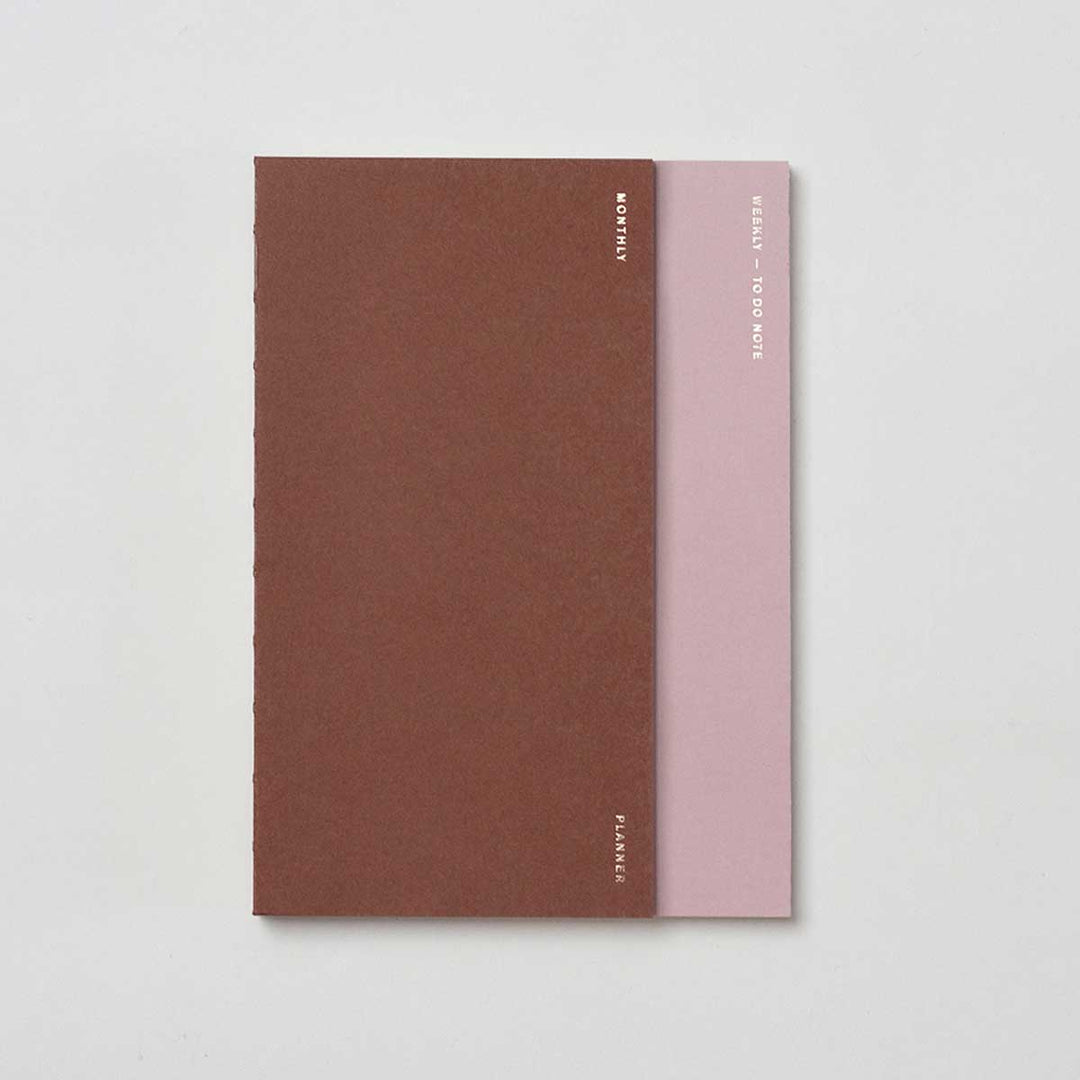 Poi Co. - 3 in 1 Planner A5 - Planificador Mensual, Semanal, To do Sin fechas | Tiramisu Pink
