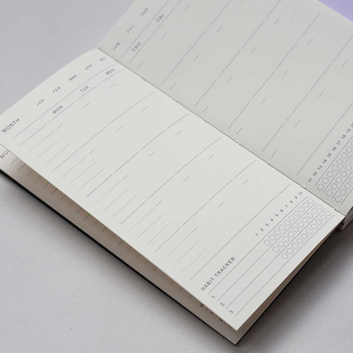 Poi Co. - 3 in 1 Planner Petite A6 - Planificador Mensual, Semanal, To do Sin fechas | Blue
