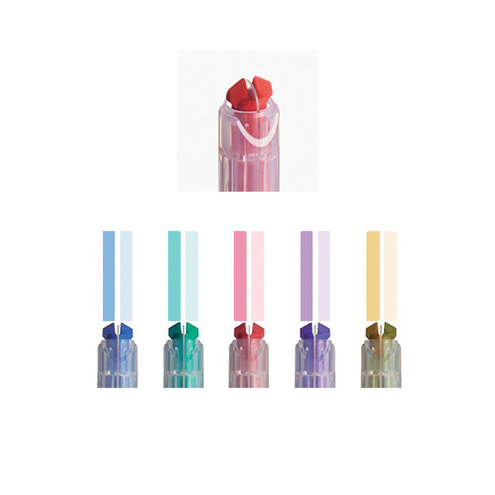 Kokuyo - Subrayadores Pastel Color Marker Pen | Rosa