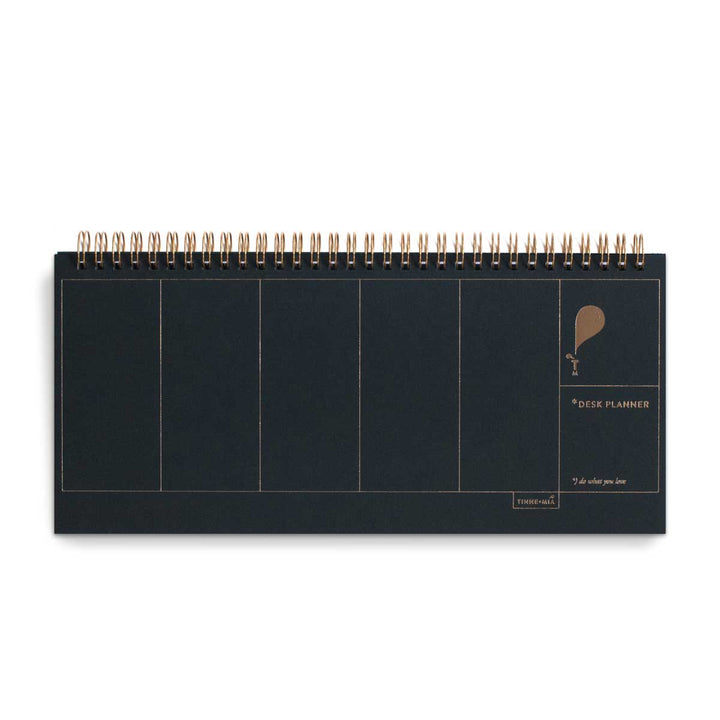 Tinne+Mia - Desk Planner - Planificador Semanal de Escritorio 13 x 29 cm | Noir