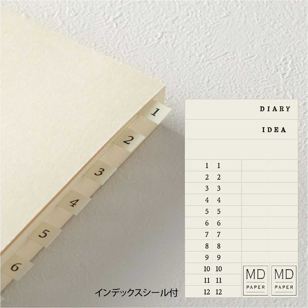 Midori MD Paper - MD Notebook Journal Codex 1 Day 1 Page - Notebook | A5 | smooth leaves 