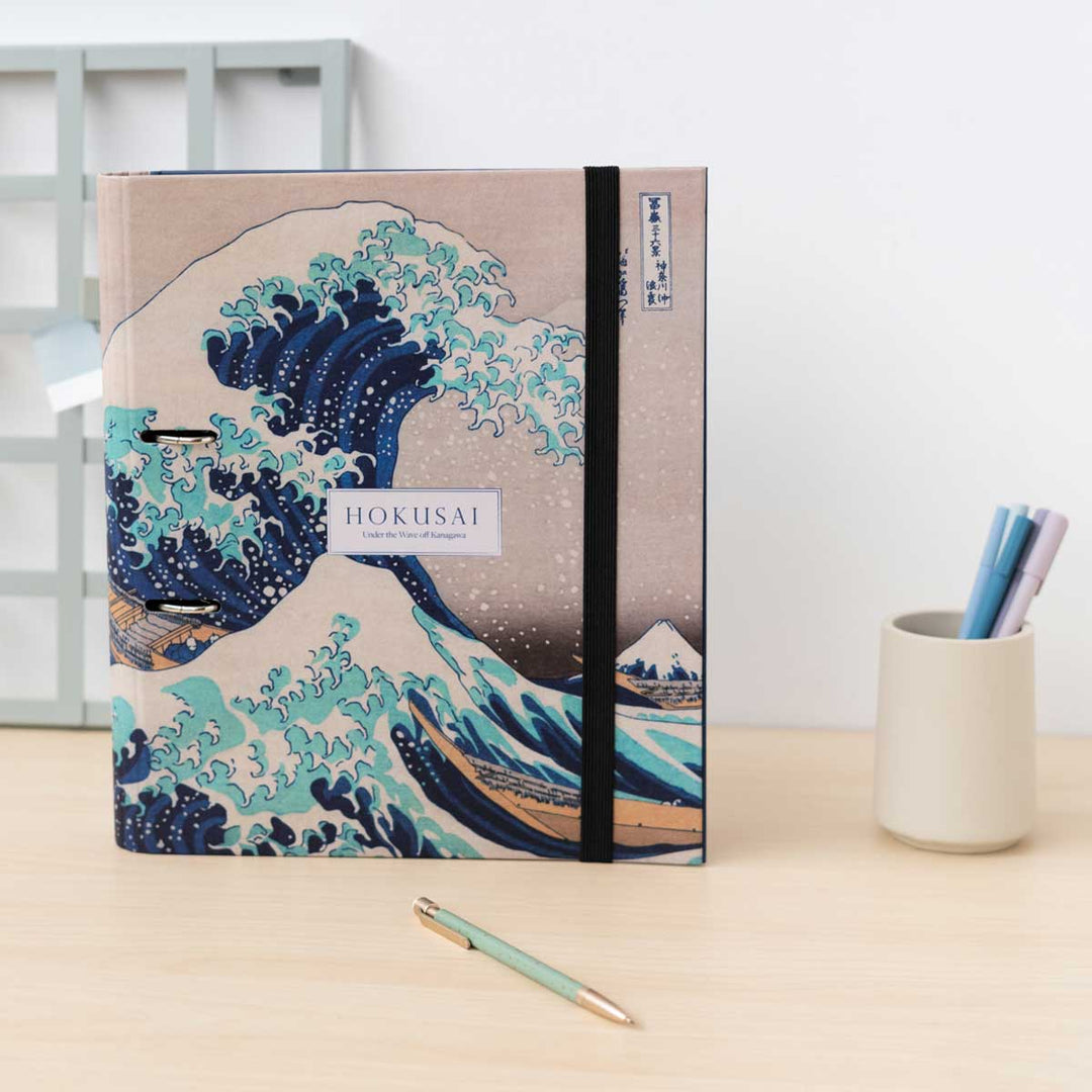 Kokonote - Carpeta de 2 Anillas Hokusai | La Gran Ola De Kanagawa