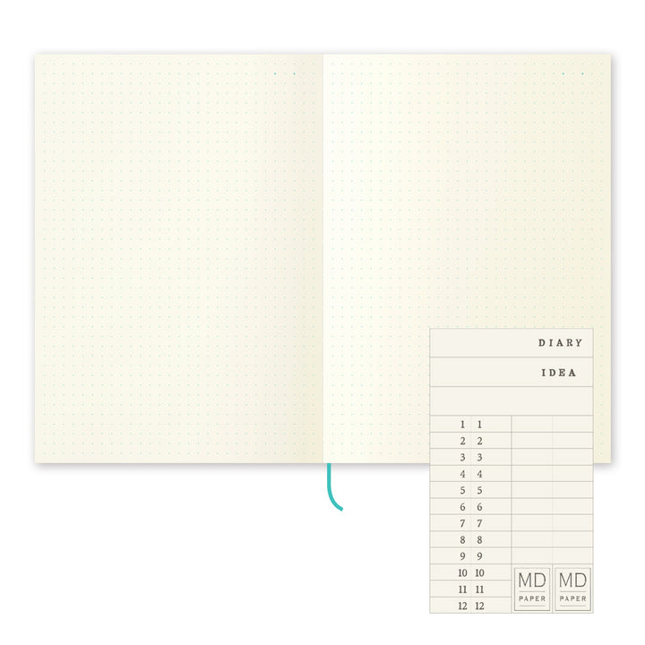 Midori MD Paper - MD Notebook Journal - Notebook | A5 | Sheets with dot mesh 