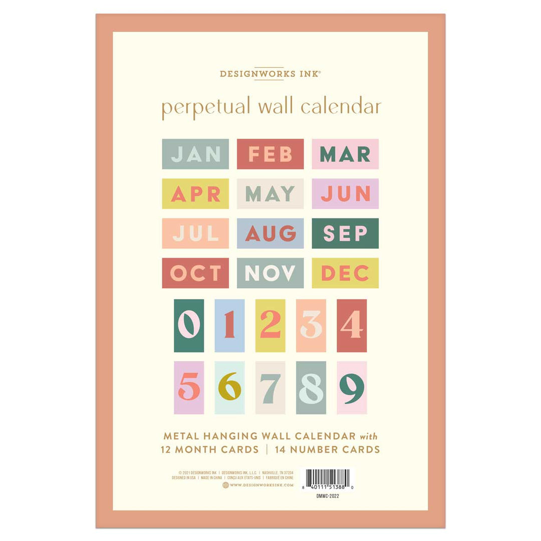 Designworks Ink - Perpetual Wall Calendar - Calendario de Pared