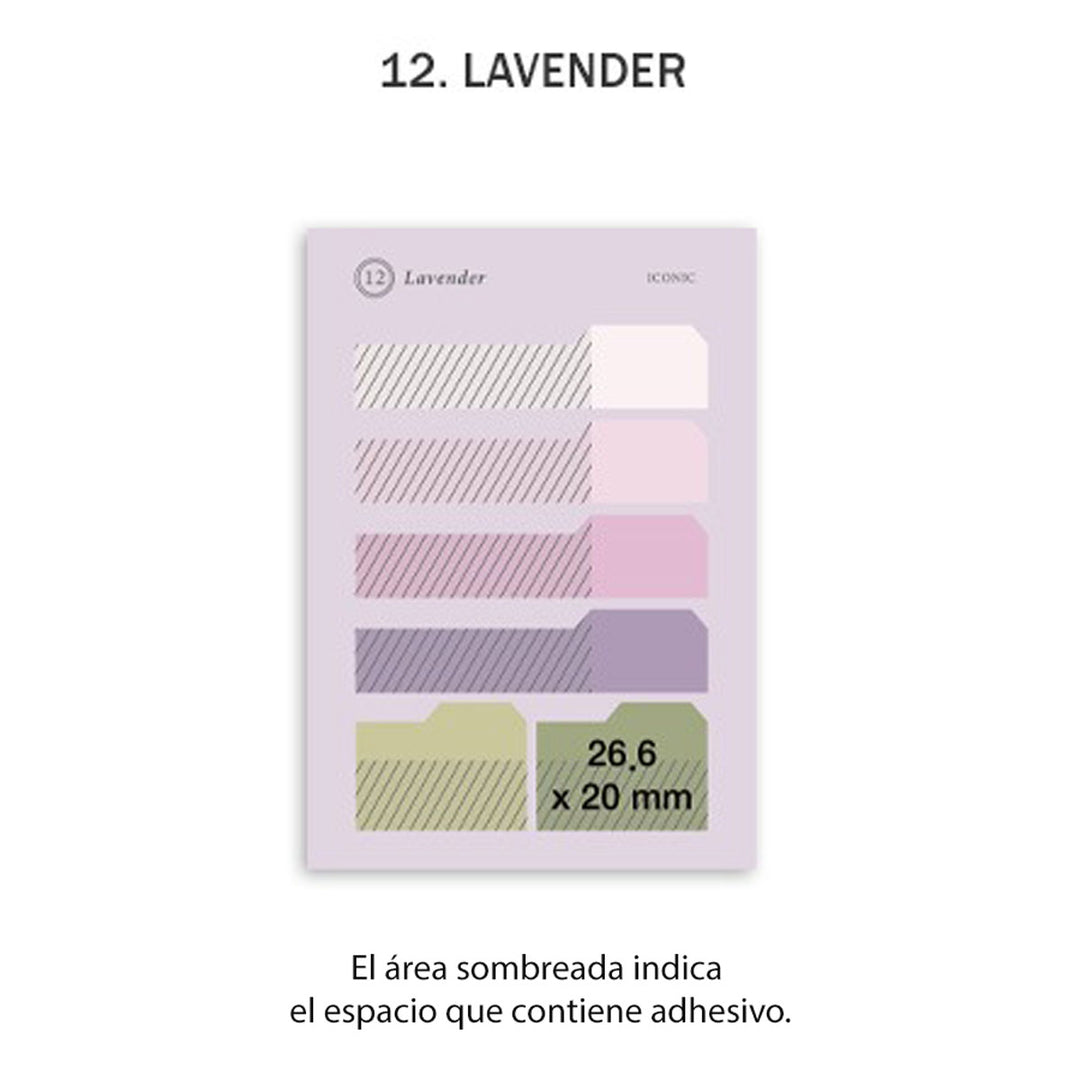 Iconic - Index Sticky Notes Notas Adhesivas | Lavender