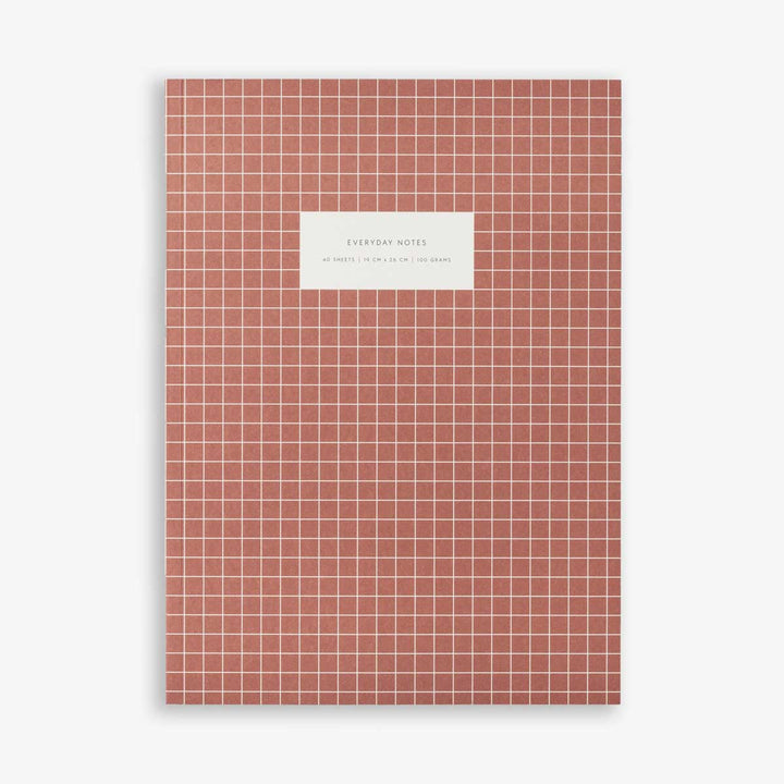 Kartotek - Cuaderno Check | A4 | Hojas rayadas | Rojo ladrillo