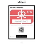 E-tarjeta de regalo Likely | 100 €, Gift Card, Likely.es - Likely.es