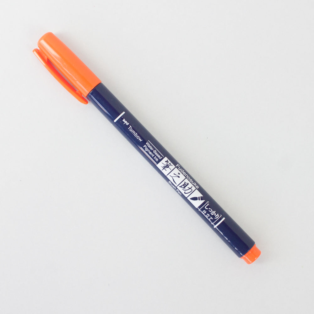 Tombow - Fudenosuke Brush Marker | BH-28 ORANGE