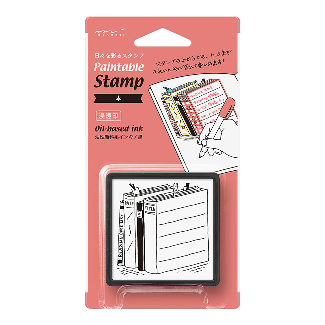 Midori - Paintable Stamp Pre-inked Book - Sello de Libros