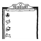 Midori - Paintable Stamp Pre-inked To do List
