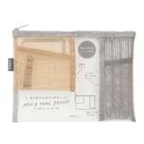 Midori - Pen & Tool Pouch Mesh Estuche | Gray