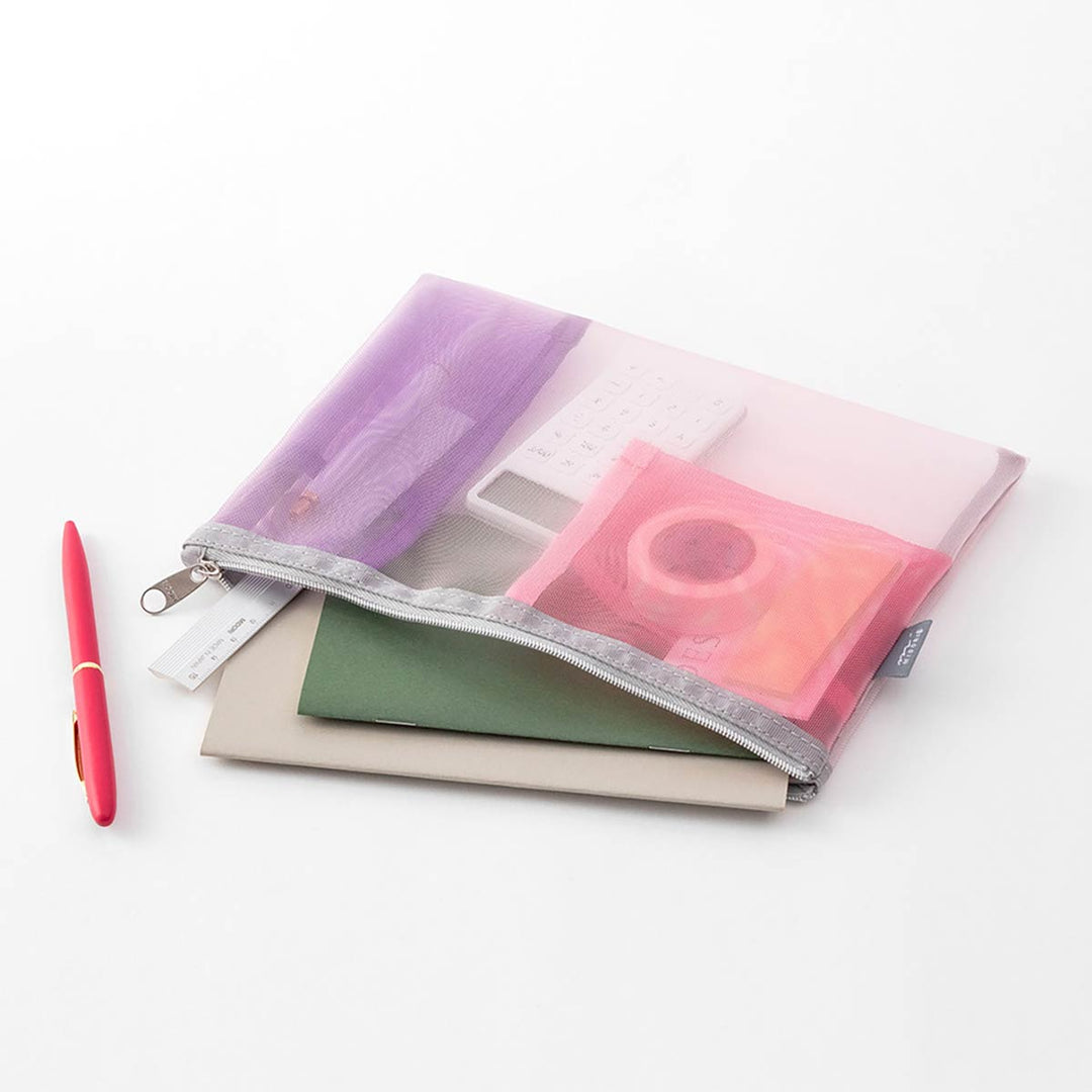 Midori - Pen &amp; Tool Pouch Mesh Case | Pink