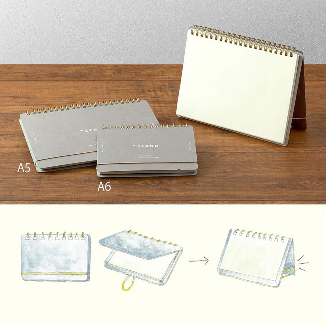 Midori - Notebook Stand | Cuaderno de anillas A5 | Hojas Lisas